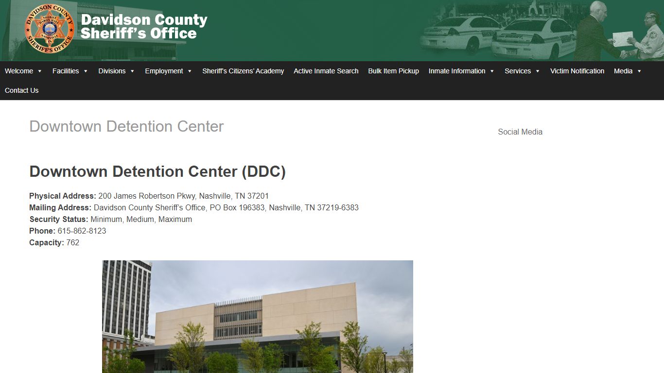 Downtown Detention Center – Davidson County Sheriff ...